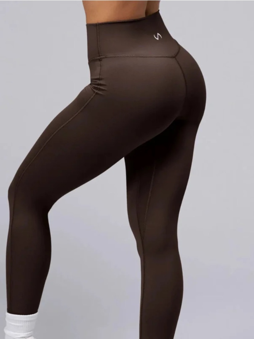 TLF Tempo Brown Dark Oak High-Waist Seamless Leggings Small